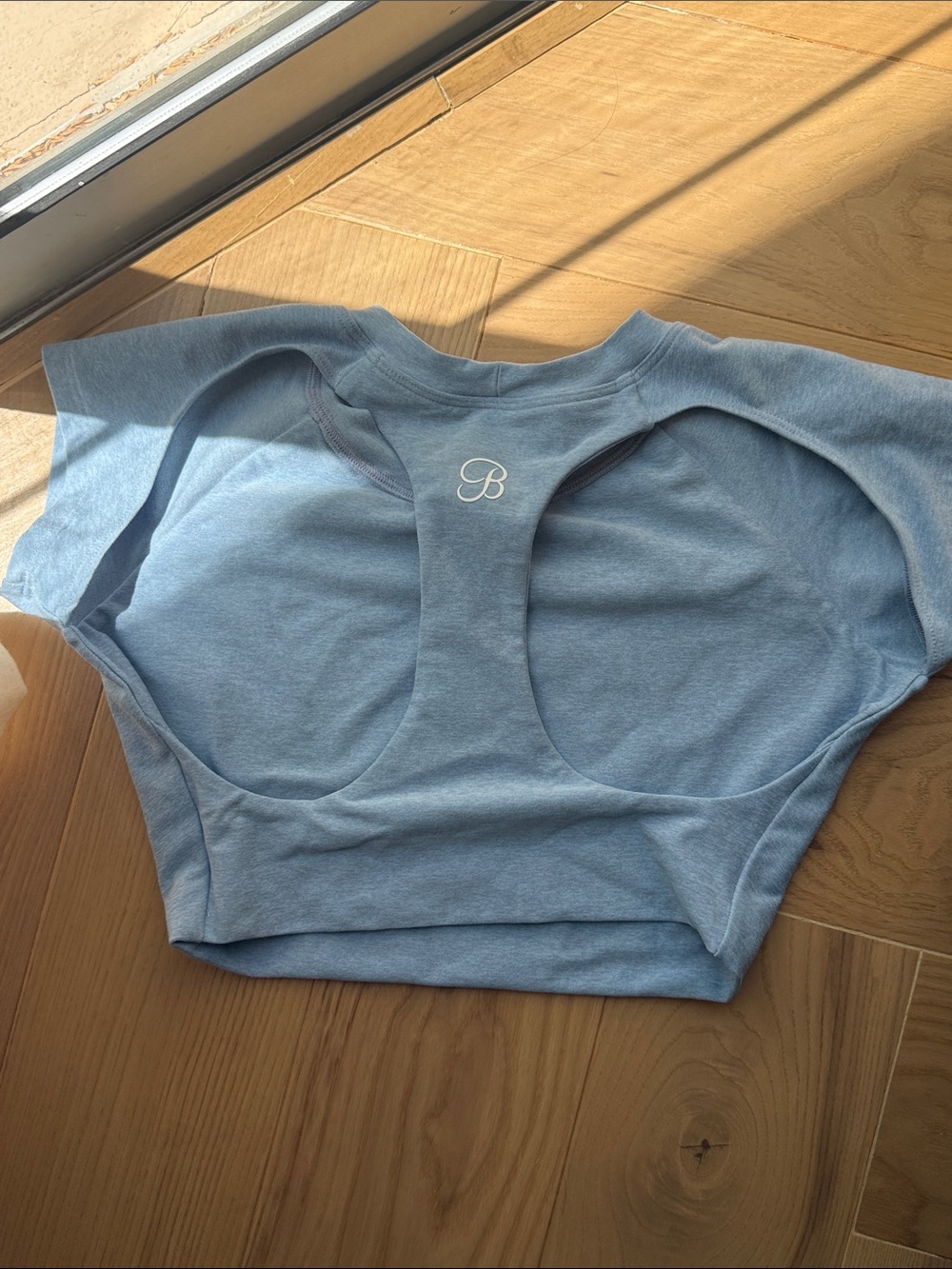 Bombshell Sportswear Blue Short Sleeve Sports Bra